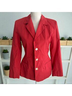 GAP Vintage 100% Cotton Coral Jacket Blazer Size 2